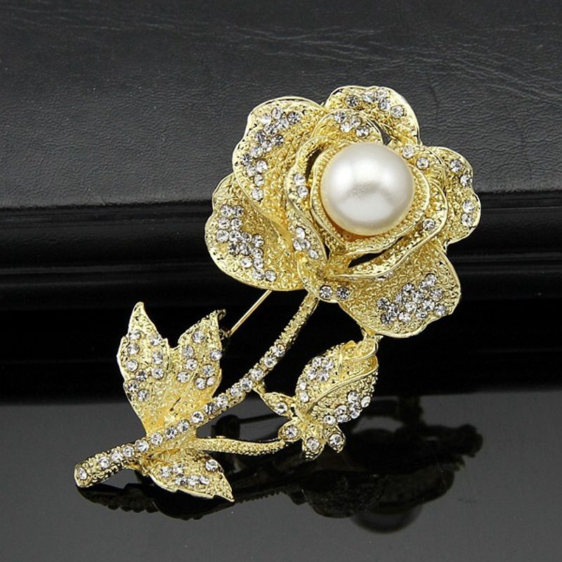 Alloy Fashion Flowers A Brooch  (18 Kad030 - B) Nhdr2707-18-kad030-b