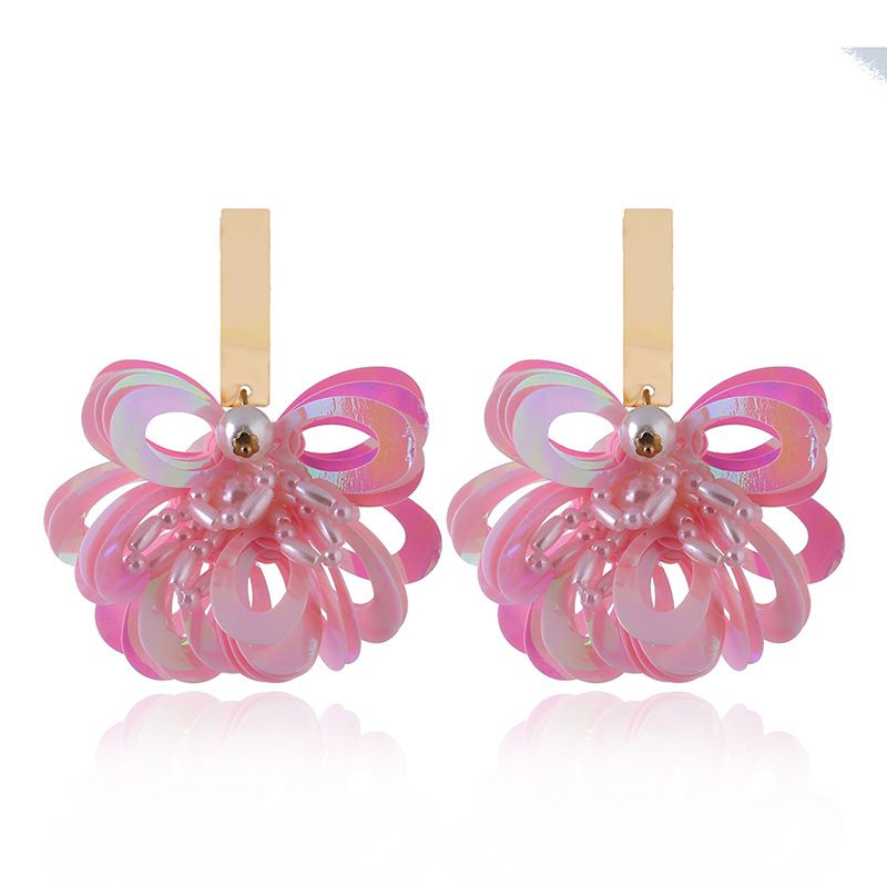 Alloy Korea Flowers Earring  (kc Alloy Pink) Nhkq1659-kc-alloy-pink