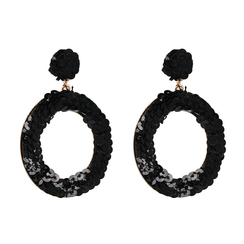 Alloy Fashion Geometric Earring  (black) Nhjj4906-black