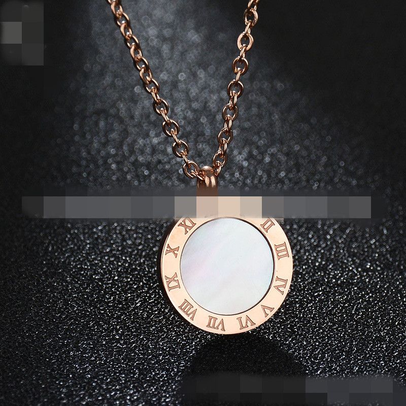 Hersteller Großhandel Roman Digital Roségold Edelstahl Schlüsselbein Kette Anhänger Schmuck Grenz Überschreitende E-commerce Schmuck Versorgung