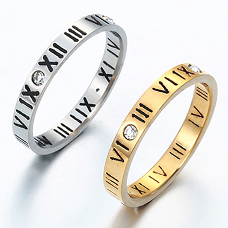 Titanium&stainless Steel Vintage Geometric Ring  (steel Color-6) Nhhf0780-steel-color-6