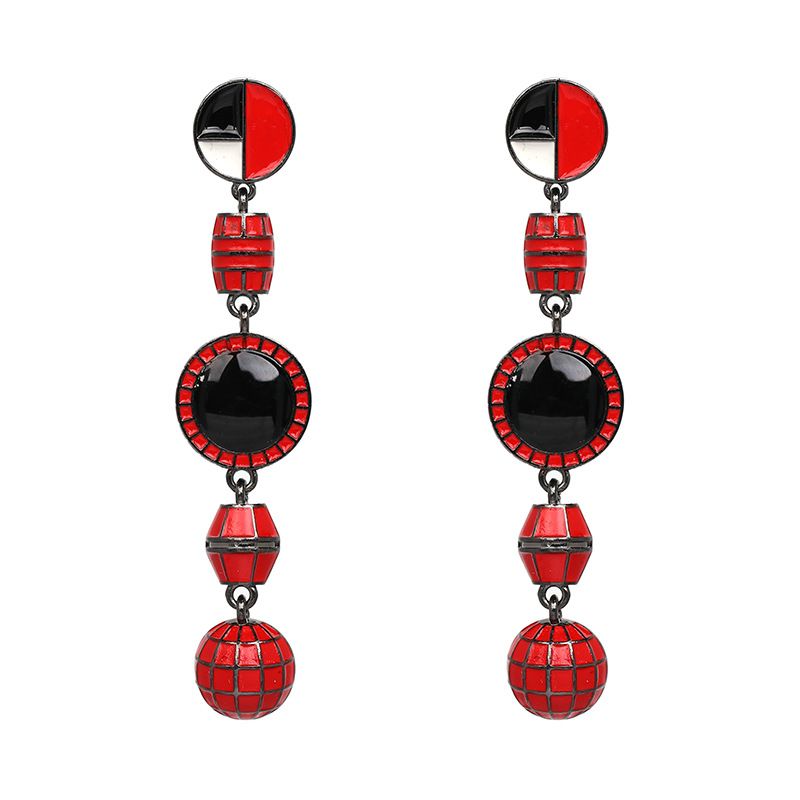 Alloy Fashion Geometric Earring  (red) Nhjj4934-red
