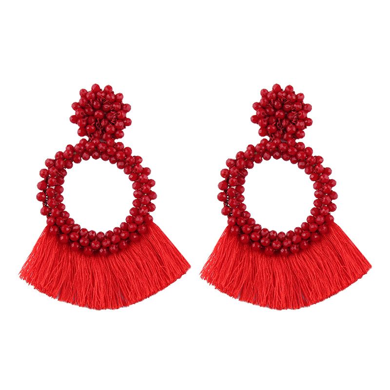 Alloy Fashion Geometric Earring  (red) Nhjq10477-red
