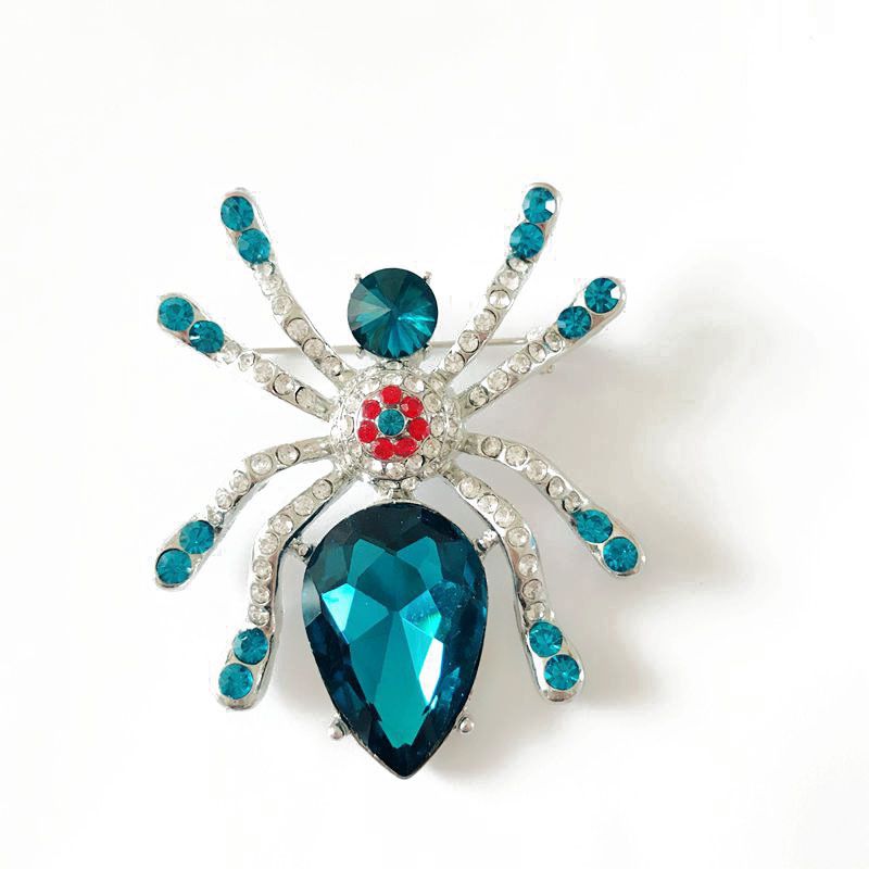 Approvisionnement D'usine Classique Gemme Bleue Diamant Bijou Broche Animal Forme Saphir Broche Robe Pin