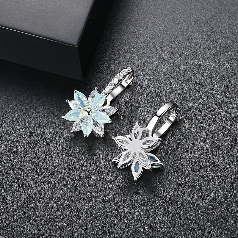 Copper Korea Geometric Earring  (sky Blue-05e12) Nhtm0234-sky-blue-05e12