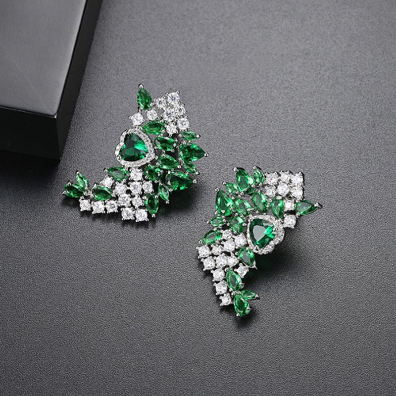 Alloy Fashion Geometric Earring  (green-05e16) Nhtm0276-green-05e16