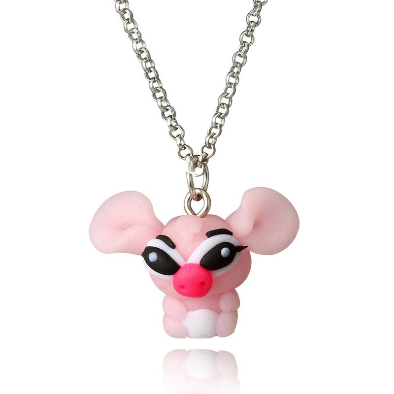 Imitated Crystal&cz Fashion Animal Necklace  (pink) Nhgy2164-pink