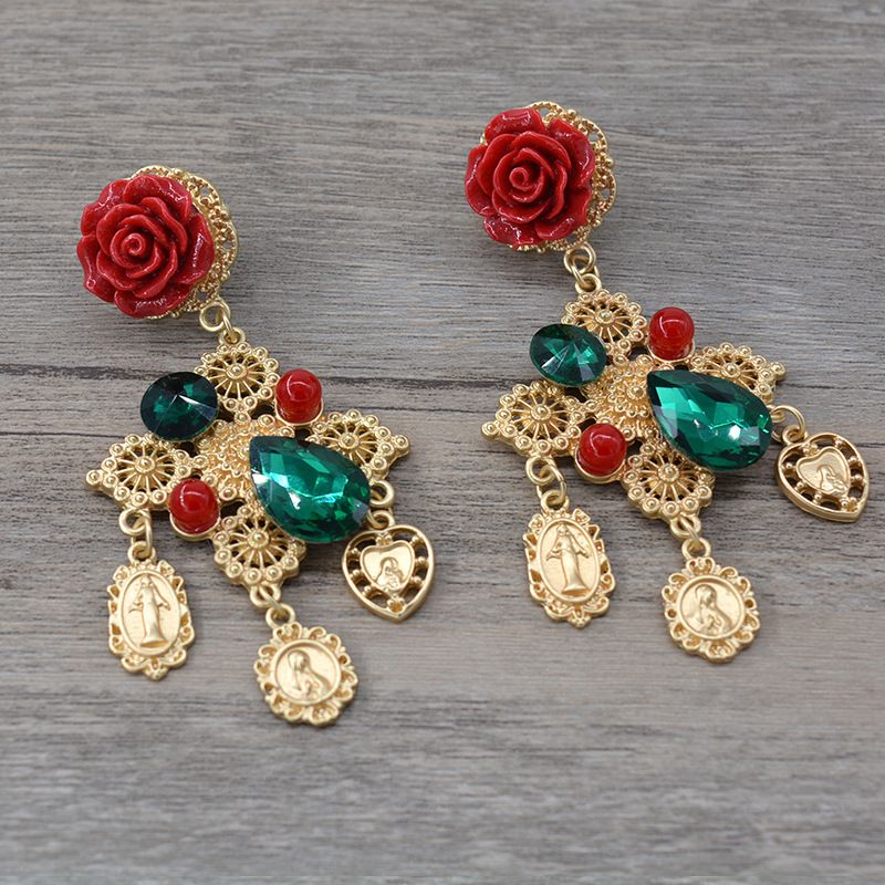 Alloy Fashion Flowers Earring  (a) Nhnt0588-a