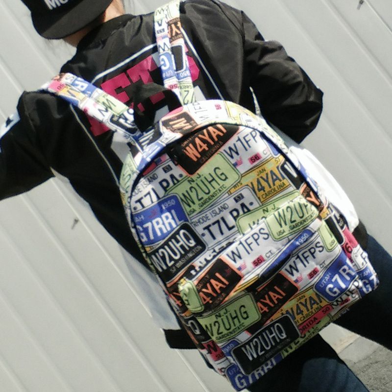Polyester Fashion  Backpack  (letter Badge) Nhxx0002-letter-badge