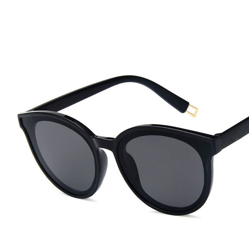 البلاستيك خمر نظارات (مشرق أسود رمادي جولة الإطار) Nhkd0016-bright-black-gray-round-frame