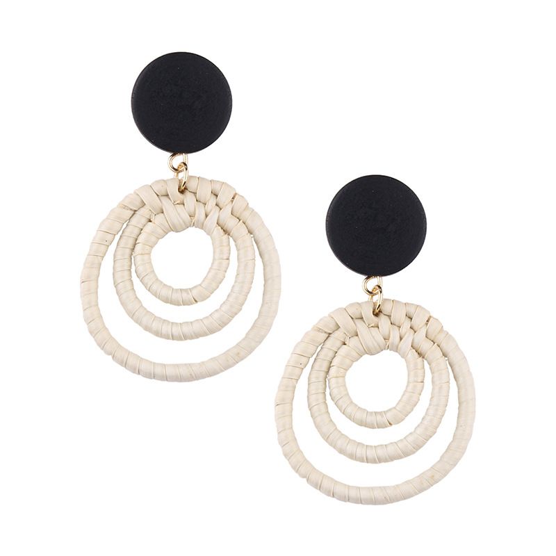 Alloy Fashion Geometric Earring  (black) Nhjq10558-black