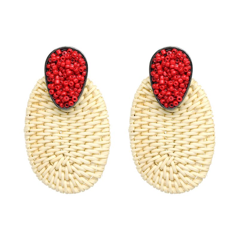 Alloy Fashion Geometric Earring  (red) Nhjj5011-red