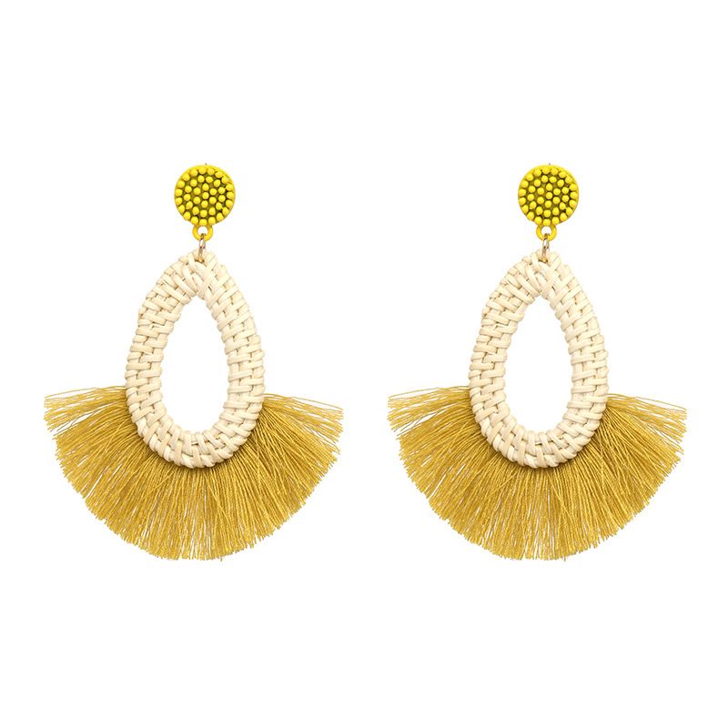 Alloy Fashion Tassel Earring  (yellow) Nhjj5020-yellow