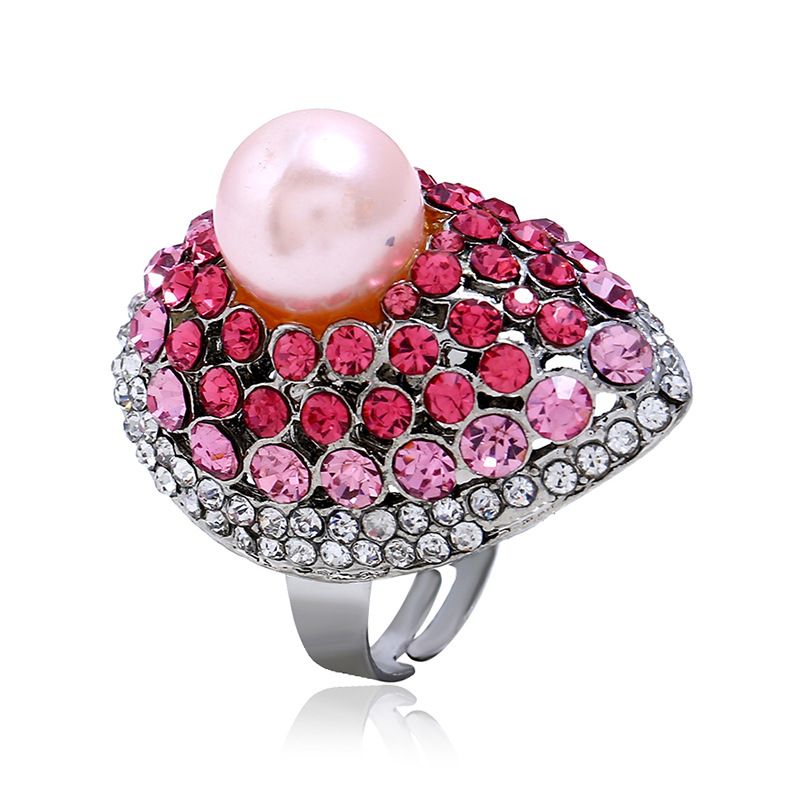 Alloy Korea Bolso Cesta Ring  (white K Pink) Nhkq1813-white-k-pink