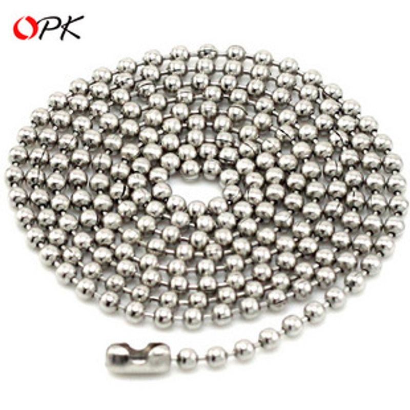 Lieferung Einkettiger Koreanischer Schmuck Großhandel Titan Stahl Perlen Kette Mit Ketten 2.4 Und 2.0 Paar Modelle