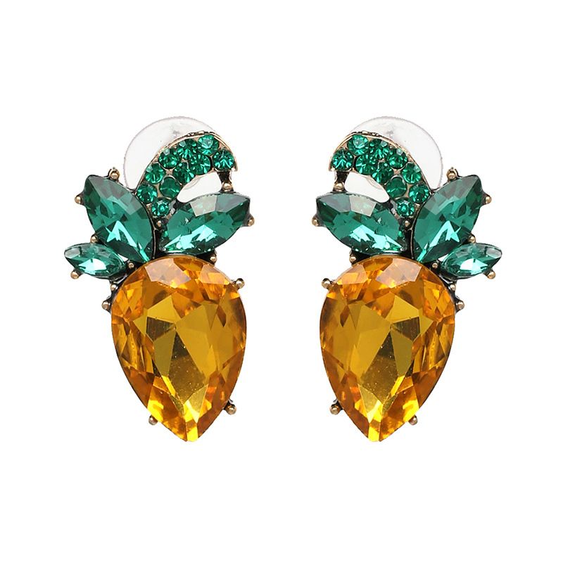 Imitated Crystal&cz Fashion Geometric Earring  (orange) Nhjj4990-orange