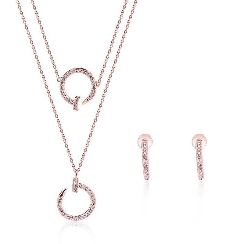 Alloy Fashion  Necklace  (61152277 Rose Alloy) Nhlp1104-61152277-rose-alloy