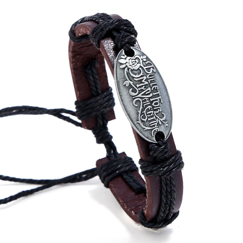 Leather Fashion Bolso Cesta Bracelet  (black Line) Nhpk2080-black-line