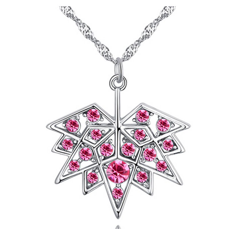 Alloy Fashion Geometric Necklace  (red) Nhlj4052-red