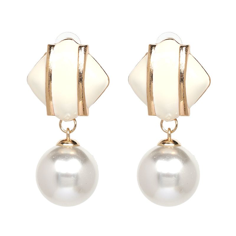 Beads Fashion Geometric Earring  (white) Nhjj5047-white