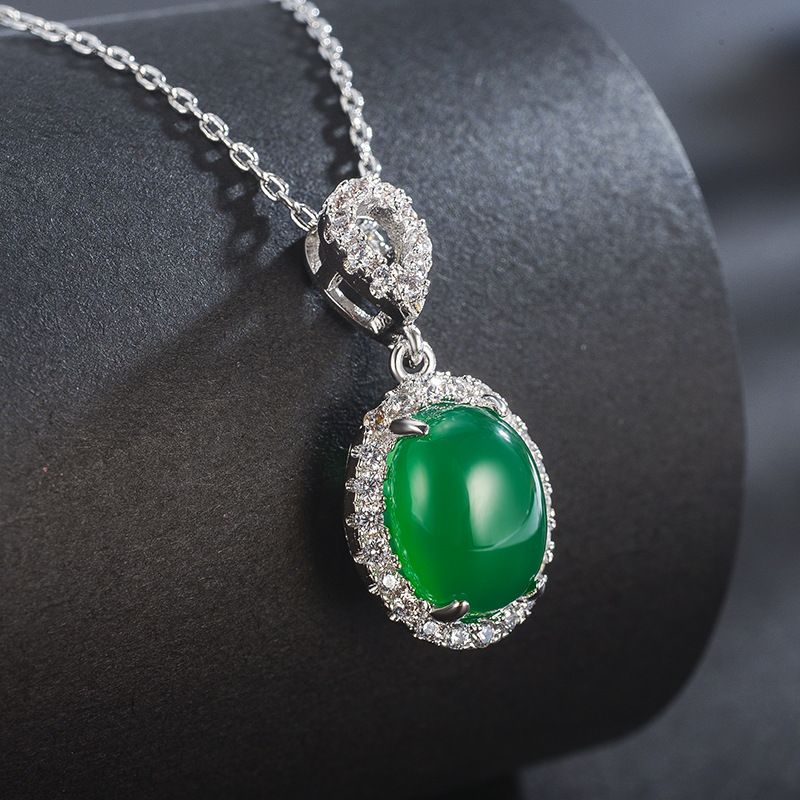 Alloy Fashion Geometric Necklace  (green) Nhlj4030-green