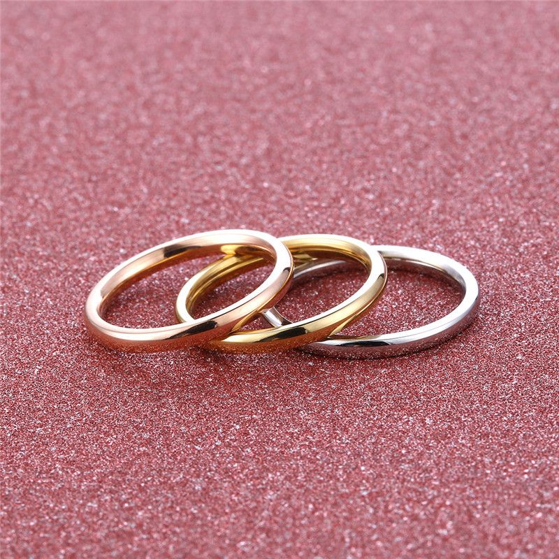 Titanium&stainless Steel Korea Sweetheart Ring  (3 Mm Alloy-5) Nhgs0096-3-mm-alloy-5