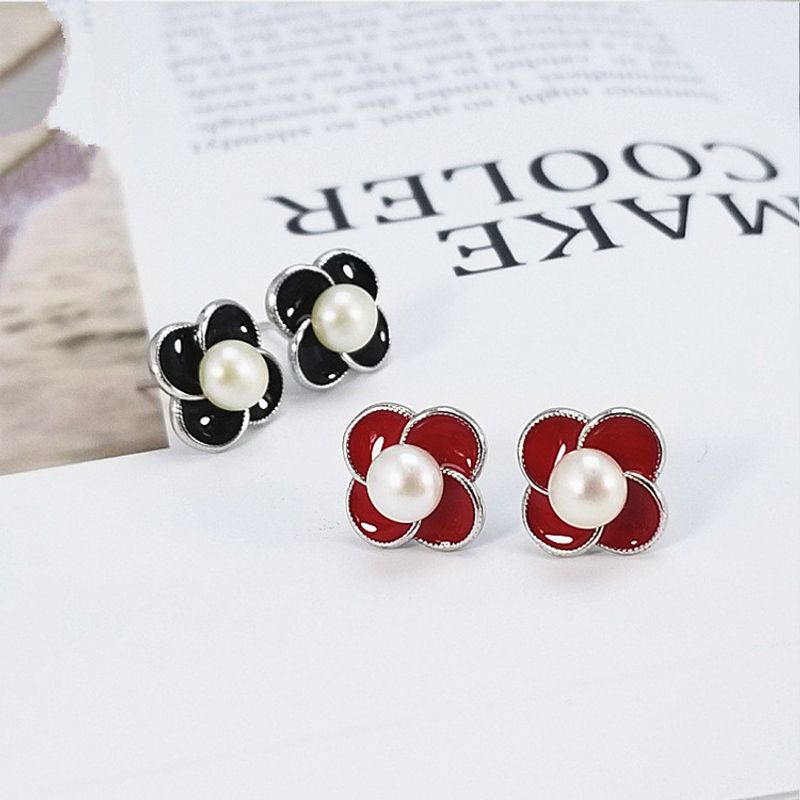 Alloy Korea Geometric Earring  (white Beads) Nhdy1006-white-beads