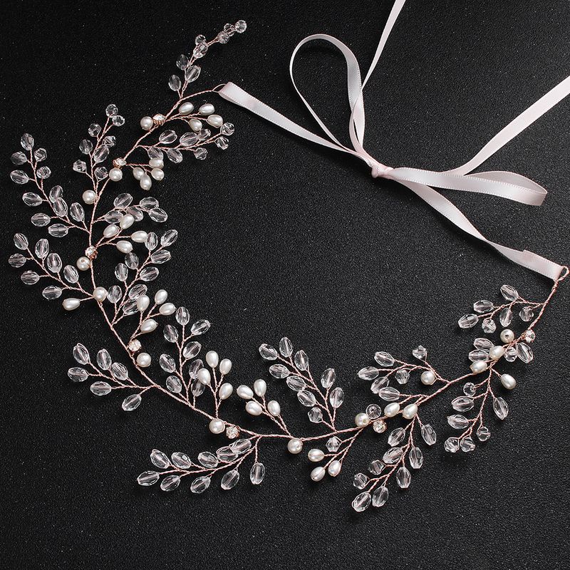 Imitated Crystal&cz Fashion Geometric Bridal Jewelry  (rose Alloy - Rose Alloy) Nhhs0516-rose-alloy-rose-alloy