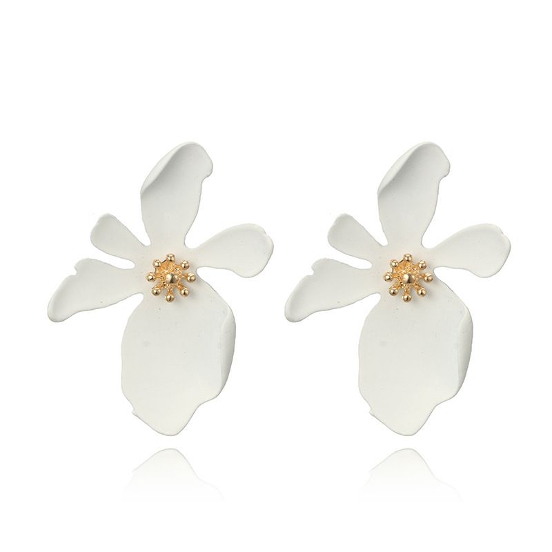 Alloy Fashion Flowers Earring  (white) Nhgy2384-white