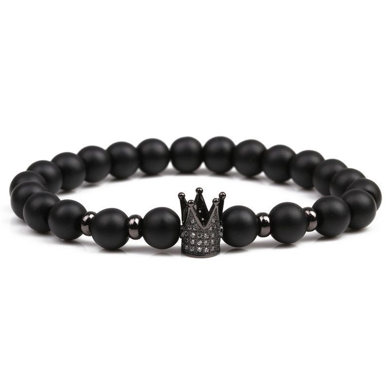 Natural Stone Fashion Geometric Bracelet  (black) Nhyl0200-black