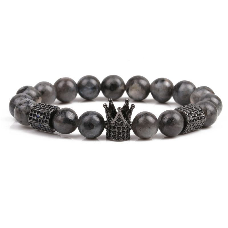 Natural Stone Fashion Geometric Bracelet  (crown) Nhyl0209-crown