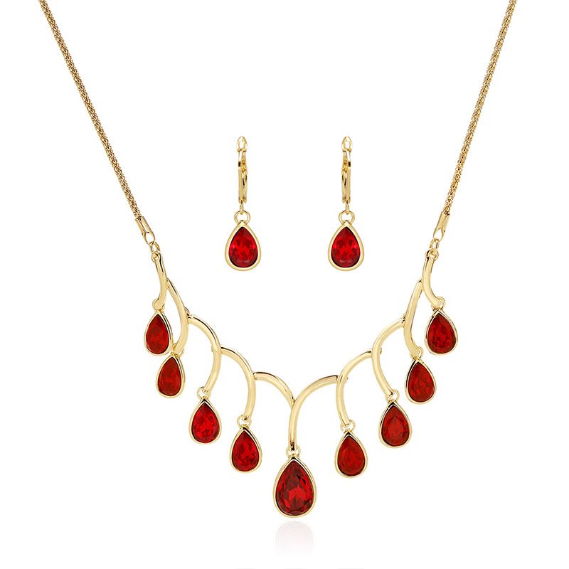 سبائك كوريا مجوهرات الزفاف (61172509 الأحمر) Nhxs1690-61172509-red