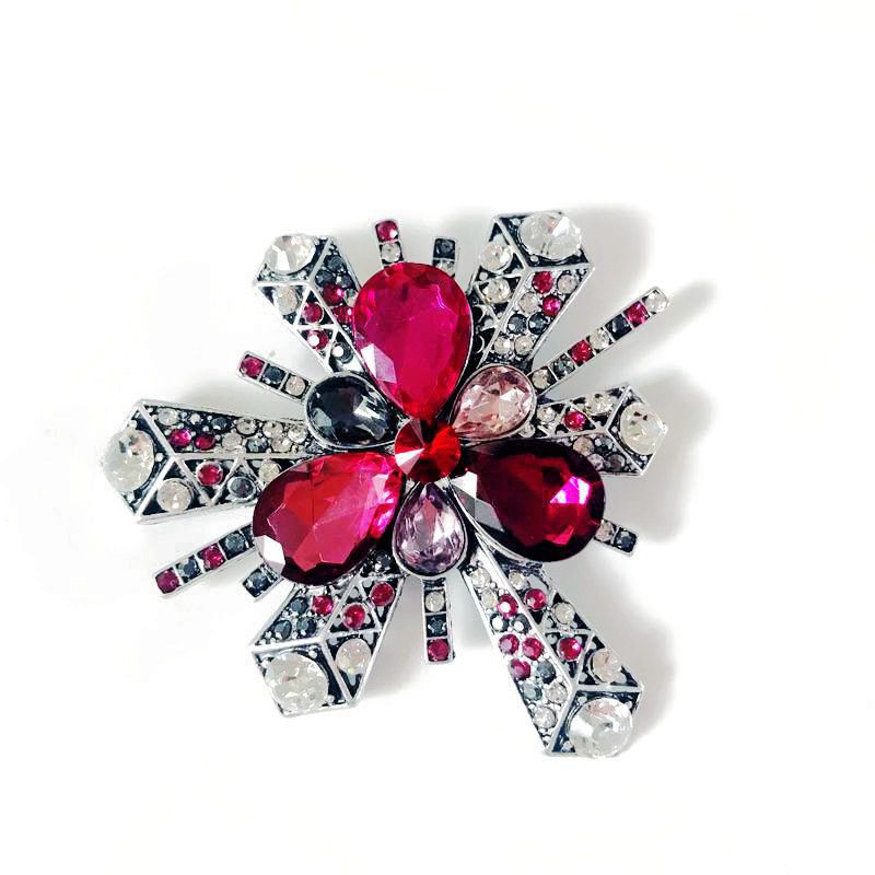 Approvisionnement D'usine Vintage Broche Broches Violet Bijou Diamant Broche Broches Polyvalent Broches