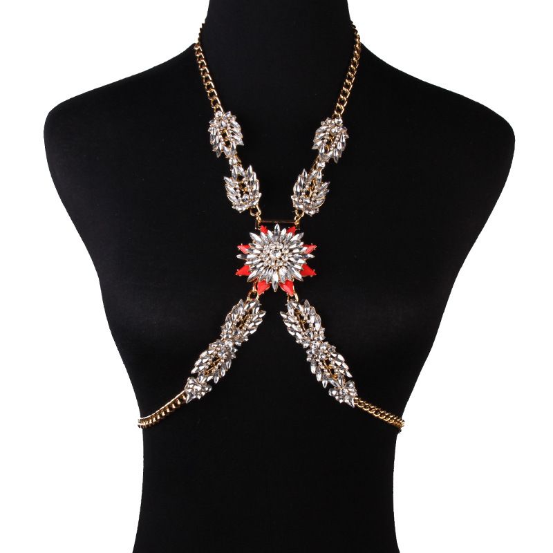 Alloy Fashion Flowers Body Accessories  (red) Nhjq10653-red