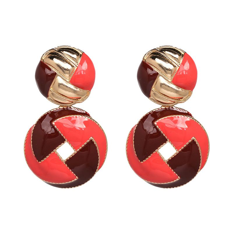 Alloy Fashion Geometric Earring  (red) Nhjj5096-red