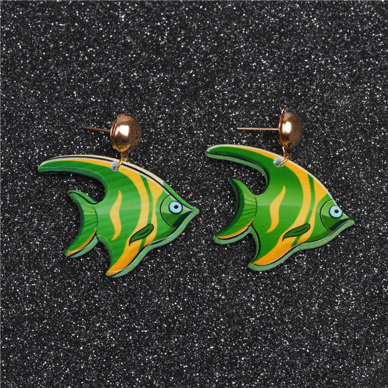 سبائك الأزياء الحيوان القرط (سبائك أذنين الأسماك) Nhyl0228-alloy-eared-fish