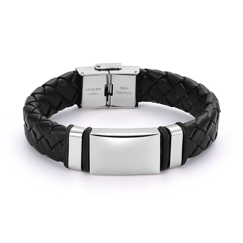 Europe Et En Amérique Croix Frontière Populaire Pu Bracelet En Cuir De Mode De Haute Qualité En Alliage De Boucle Hommes Et Femmes Large Bracelet Ventes Directes D'usine