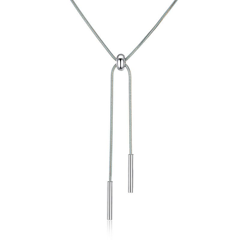 Alloy Simple Geometric Necklace  (white Rope Rose Alloy) Nhtm0386-white-rope-rose-alloy