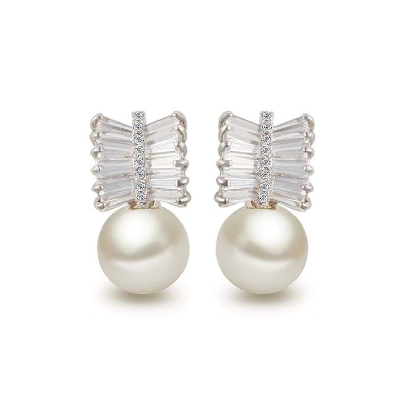 Jinse Ambi Light Aaa Zirkon Shell Perlen Ohrringe Elegante Weibliche Fabrik Großhandel
