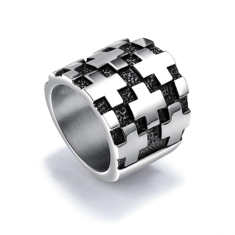 Titanium&stainless Steel Fashion Geometric Ring  (us No. 7) Nhop2956-us-no-7