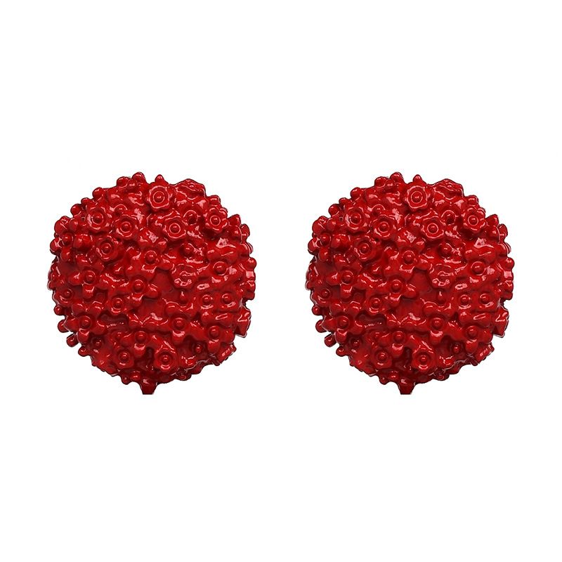 Alloy Simple Geometric Earring  (red) Nhjj5067-red