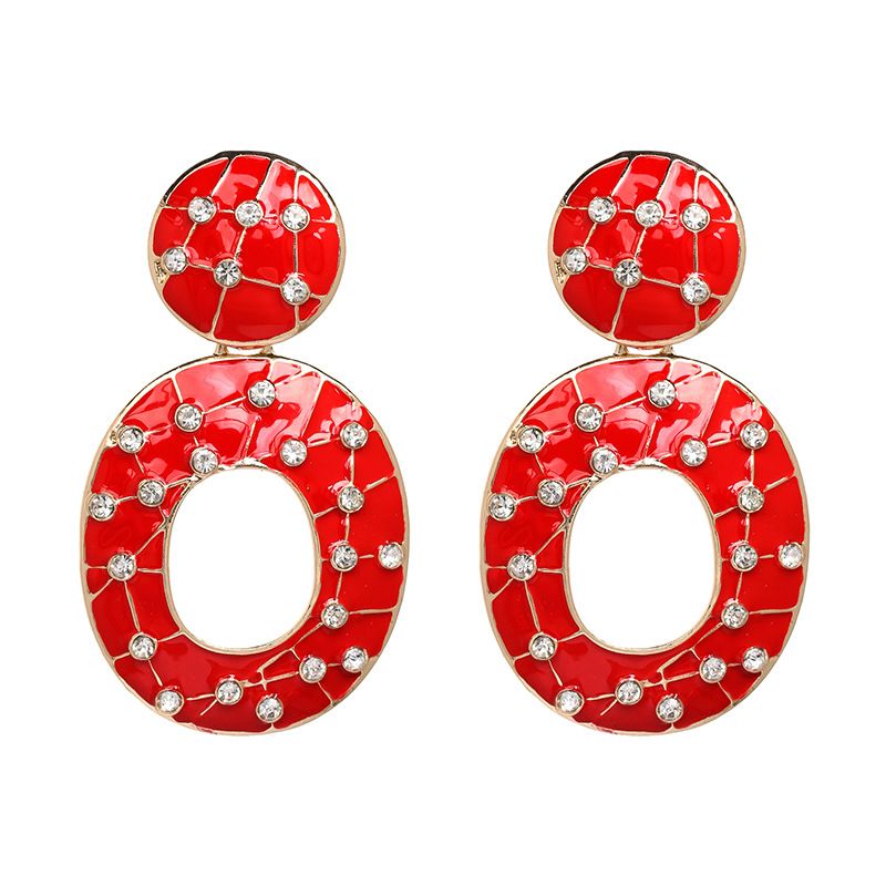 Alloy Fashion Geometric Earring  (red) Nhjj5077-red