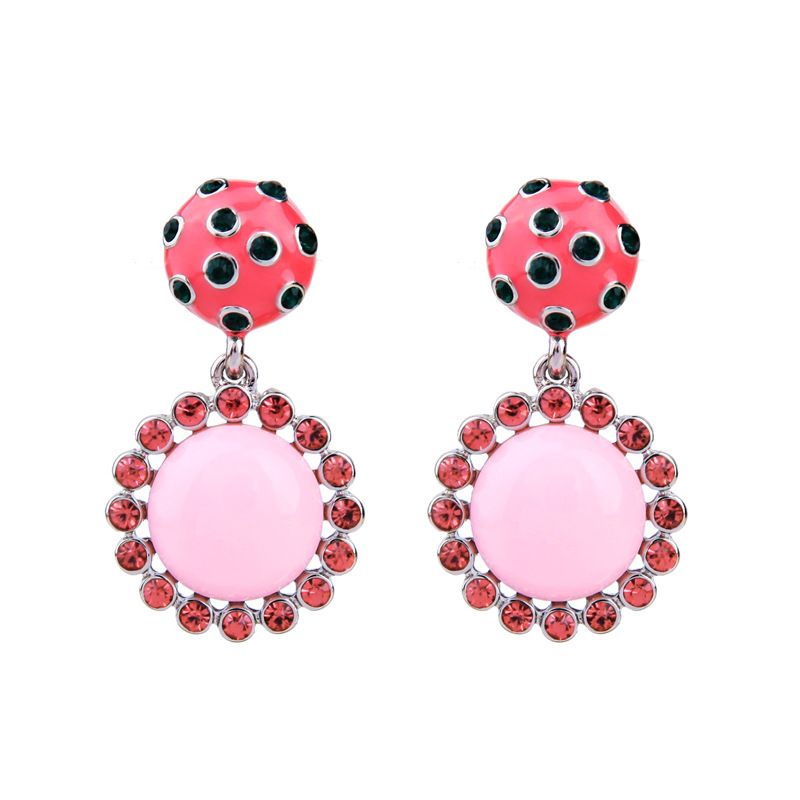 Alloy Fashion Flowers Earring  (pink-1) Nhqd5514-pink-1