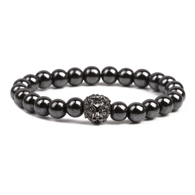 Natural Stone Fashion Animal Bracelet  (black) Nhyl0118-black