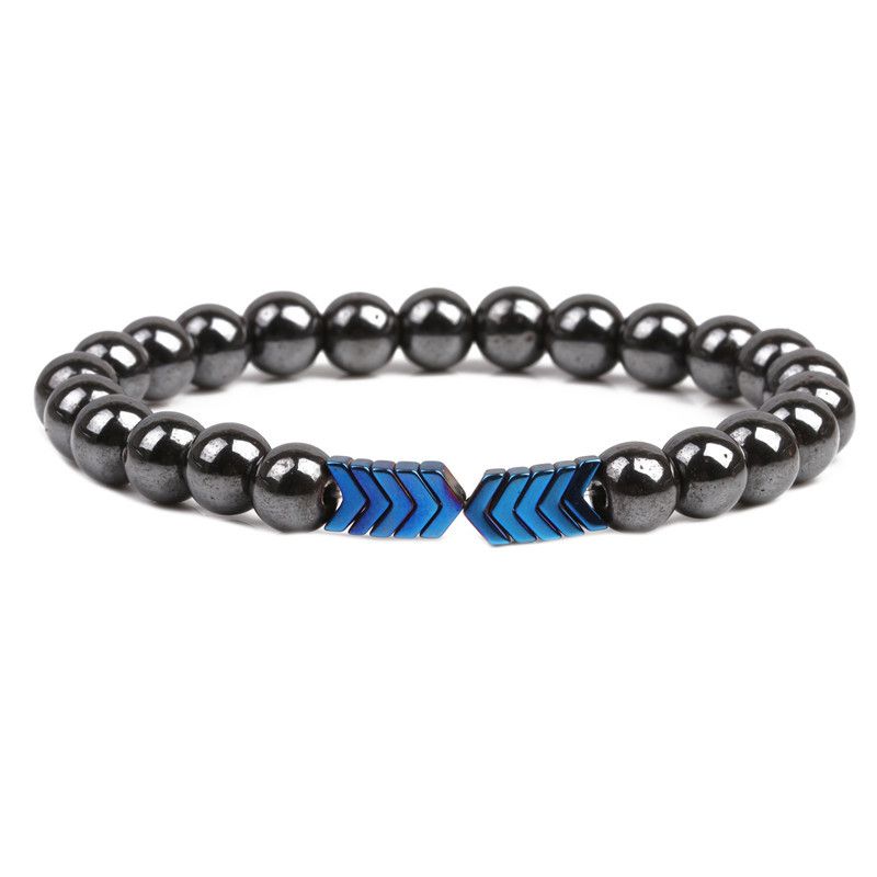 Natural Stone Fashion Geometric Bracelet  (blue) Nhyl0137-blue