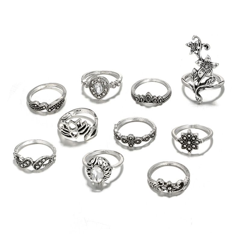 Alloy Fashion Flowers Ring  (alloy) Nhgy2577-alloy