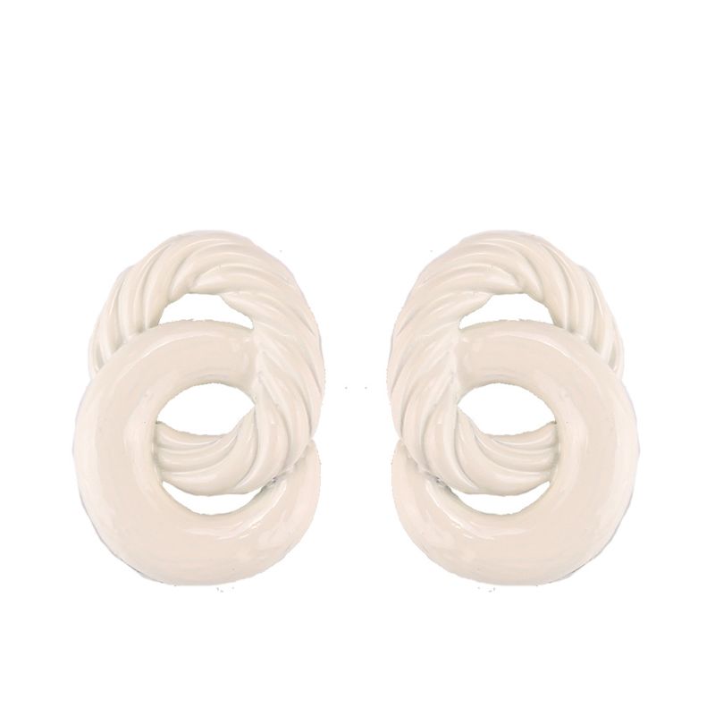 Alloy Vintage Geometric Earring  (white) Nhjq10837-white