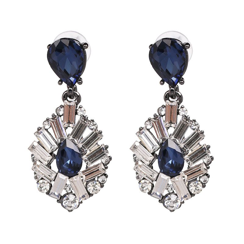 Jujia Nouvelle Alliage Diamant Boucles D'oreilles Ornement Européen Et Américain Personnalisé Boucles D'oreilles Élégantes En Gros Ventes Directes Croix-frontière 51297