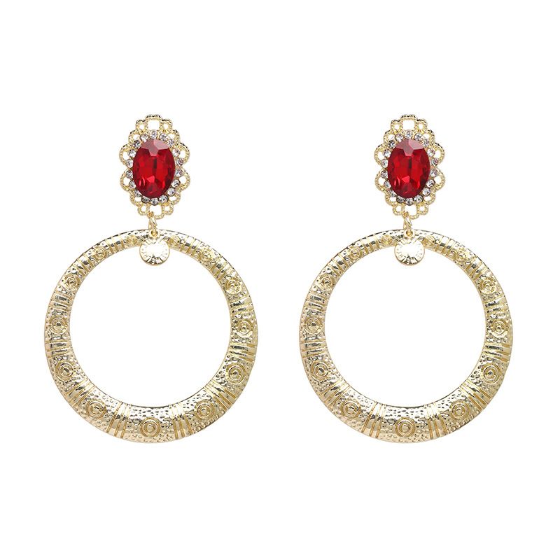 Alloy Fashion Geometric Earring  (red) Nhjj5243-red