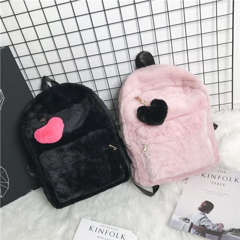 Polyester Fashion  Backpack  (black) Nhhx0783-black